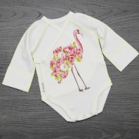  Боди на запах с печатью 907/3133-ИО детская одежда от производителя ТМ БОВЕБУМ